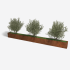 Cortenstaal plantenbak Rechthoek XL 480x30 H=30 cm MET bodemplaat