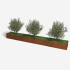 Cortenstaal plantenbak Rechthoek XL 480x60 H=30 cm MET bodemplaat