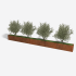 Cortenstaal plantenbak Rechthoek XL 500x40 H=30 cm MET bodemplaat