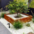 Cortenstaal plantenbak Vierkant 120x120 H=30 cm MET bodemplaat