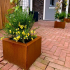 Cortenstaal plantenbak Vierkant 30x30 H=30 cm MET bodemplaat