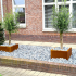 Cortenstaal plantenbak Vierkant 60x60 H=30 cm MET bodemplaat