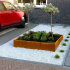 Cortenstaal plantenbak Vierkant XL 150x150 cm H=30 cm ZONDER bodemplaat