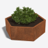 Cortenstaal plantenbak Zeshoek 103.9x119.3 cm H=30 cm ZONDER bodemplaat