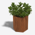 Cortenstaal plantenbak Zeshoek 34.6x39.3 cm H=100 cm MET bodemplaat