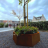 Cortenstaal plantenbak Zeshoek 52x59.3 cm H=30 cm MET bodemplaat