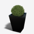Gepoedercoat staal gelaste plantenbak Cone 80x80x100 cm - Antraciet (RAL7016) ZONDER bodemplaat