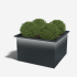 Gepoedercoat staal gelaste plantenbak met LED 120x120x80 cm - Andere RALkleur ZONDER bodemplaat