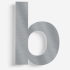 RVS (plak)huisnummer b - 14.5 cm