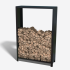 Gepoedercoat staal houtopslag 180x120x40 - Antraciet (RAL7016)