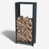 Gepoedercoat staal houtopslag 180x80x40 - Antraciet (RAL7016)