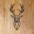 Wanddecoratie Hert 1.0 Zwart (RAL9005) L