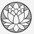 Wanddecoratie Lotus Zwart (RAL9005) L