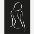 Wanddecoratie Vrouw Zwart (RAL9005) L