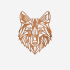 Wanddecoratie Wolf 1.0 Cortenstaal L