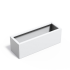 Gepoedercoat staal plantenbak Rechthoek 30x120 H=30 cm - Wit (RAL9010) MET bodemplaat