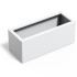 Gepoedercoat staal plantenbak Rechthoek 40x120 H=30 cm - Wit (RAL9010) MET bodemplaat