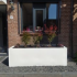 Gepoedercoat staal plantenbak Rechthoek 50x100 H=30 cm - Wit (RAL9010) MET bodemplaat