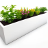 Gepoedercoat staal plantenbak Rechthoek XL 160x60 H=30 cm - Wit (RAL9010) ZONDER bodemplaat
