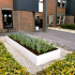 Gepoedercoat staal plantenbak Rechthoek XL 160x80 H=30 cm - Wit (RAL9010) ZONDER bodemplaat