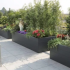 Gepoedercoat staal plantenbak Rechthoek XL 200x80 H=30 cm - Zwart (RAL9005) MET bodemplaat