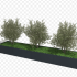 Gepoedercoat staal plantenbak Rechthoek XL 240x120 H=30 cm - Zwart (RAL9005) ZONDER bodemplaat