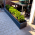 Gepoedercoat staal plantenbak Rechthoek XL 240x30 H=30 cm - Antraciet (RAL7016) MET bodemplaat