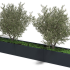 Gepoedercoat staal plantenbak Rechthoek XL 240x30 H=30 cm - Zwart (RAL9005) ZONDER bodemplaat