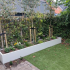Gepoedercoat staal plantenbak Rechthoek XL 240x40 H=30 cm - Wit (RAL9010) ZONDER bodemplaat