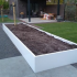 Gepoedercoat staal plantenbak Rechthoek XL 240x50 H=30 cm - Wit (RAL9010) ZONDER bodemplaat