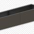 Gepoedercoat staal plantenbak Rechthoek XL 240x60 H=30 cm - Antraciet (RAL7016) MET bodemplaat