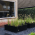 Gepoedercoat staal plantenbak Rechthoek XL 240x60 H=30 cm - Zwart (RAL9005) ZONDER bodemplaat