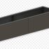 Gepoedercoat staal plantenbak Rechthoek XL 240x80 H=30 cm - Antraciet (RAL7016) MET bodemplaat