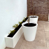 Gepoedercoat staal plantenbak Rechthoek XL 300x30 H=30 cm - Wit (RAL9010) MET bodemplaat