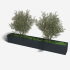 Gepoedercoat staal plantenbak Rechthoek XL 300x40 H=30 cm - Zwart (RAL9005) MET bodemplaat