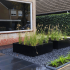 Gepoedercoat staal plantenbak Rechthoek XL 320x120 H=30 cm - Zwart (RAL9005) ZONDER bodemplaat