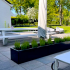 Gepoedercoat staal plantenbak Rechthoek XL 320x50 H=30 cm - Zwart (RAL9005) MET bodemplaat
