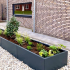 Gepoedercoat staal plantenbak Rechthoek XL 320x60 H=30 cm - Antraciet (RAL7016) ZONDER bodemplaat