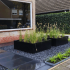 Gepoedercoat staal plantenbak Rechthoek XL 320x60 H=30 cm - Zwart (RAL9005) MET bodemplaat