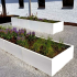 Gepoedercoat staal plantenbak Rechthoek XL 320x80 H=30 cm - Wit (RAL9010) MET bodemplaat