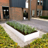 Gepoedercoat staal plantenbak Rechthoek XL 360x120 H=30 cm - Wit (RAL9010) MET bodemplaat