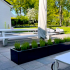 Gepoedercoat staal plantenbak Rechthoek XL 360x50 H=30 cm - Zwart (RAL9005) MET bodemplaat