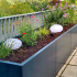Gepoedercoat staal plantenbak Rechthoek XL 360x60 H=30 cm - Antraciet (RAL7016) MET bodemplaat