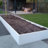 Gepoedercoat staal plantenbak Rechthoek XL 360x60 H=30 cm - Wit (RAL9010) ZONDER bodemplaat