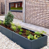 Gepoedercoat staal plantenbak Rechthoek XL 360x80 H=30 cm - Antraciet (RAL7016) ZONDER bodemplaat