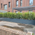 Gepoedercoat staal plantenbak Rechthoek XL 400x100 H=100 cm - Antraciet (RAL7016) MET bodemplaat