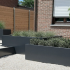 Gepoedercoat staal plantenbak Rechthoek XL 400x120 H=30 cm - Antraciet (RAL7016) MET bodemplaat