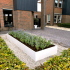 Gepoedercoat staal plantenbak Rechthoek XL 400x120 H=30 cm - Wit (RAL9010) ZONDER bodemplaat