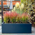 Gepoedercoat staal plantenbak Rechthoek XL 400x40 H=30 cm - Antraciet (RAL7016) MET bodemplaat