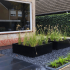 Gepoedercoat staal plantenbak Rechthoek XL 400x50 H=30 cm - Zwart (RAL9005) ZONDER bodemplaat